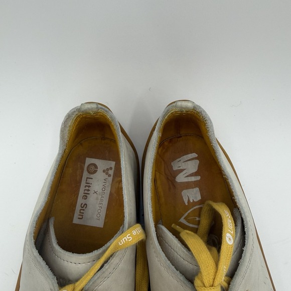 Vivobarefoot Little Sun Addis Womens EU 40 Size 9 Sneaker Shoe Cream Leather - Picture 3 of 7